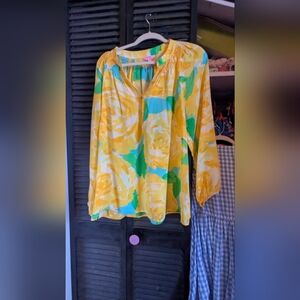 Lilly Pulitzer First Impressions Sunshine Yellow Elsa Top in XL